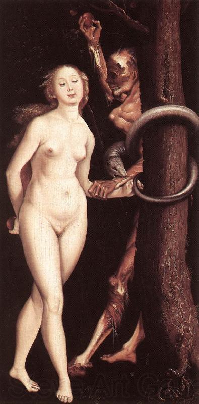 BALDUNG GRIEN, Hans Eve, the Serpent, and Death Spain oil painting art